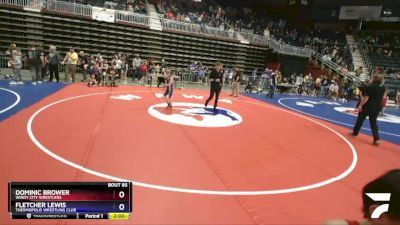 63 lbs Champ. Round 2 - Dominic Brower, Windy City Wrestlers vs Fletcher Lewis, Thermopolis Wrestling Club