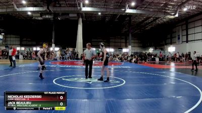 106 lbs Placement Matches (8 Team) - Nicholas Kedzierski, CLINIC WRESTLING vs Jack Beaulieu, PIT BULL WRESTLING ACADEMY