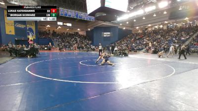 165 lbs Champ. Round 2 - Morgan Schwarz, St Joseph Metuchen vs Lukas Katsigiannis, Pope John Paul XIII