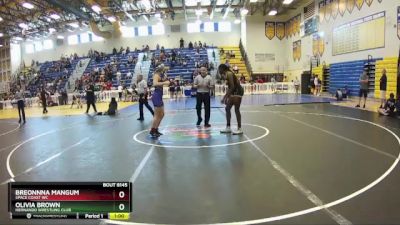 139 lbs Cons. Round 4 - Breonnna Mangum, Space Coast WC vs Olivia Brown, Hernando Wrestling Club