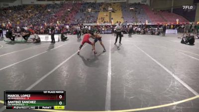 133 lbs Finals (2 Team) - Santino Sanchez, CSU Bakersfield vs Marcel Lopez, SIU Edwardsville