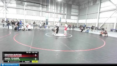 107-110 lbs Round 2 - Grayson Questad, Prosser Wrestling Academy vs Gwen Younger, Team Real Life Wrestling