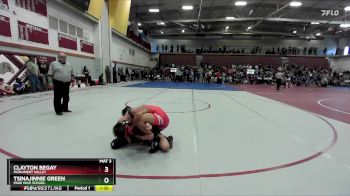 138 lbs Champ. Round 2 - Tsinajinnie Green, Page High School vs Clayton Begay, Monument Valley