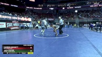 3A-126 lbs Cons. Round 3 - Jack Foster, Xavier, Cedar Rapids vs Camron Bennett, Des Moines East