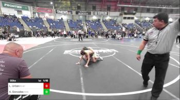 90 lbs Round Of 16 - Legend Urban, Black Fox Wr Acd vs Kalijah Gonzales, Kingdom WC