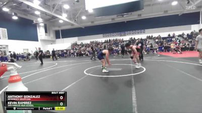 165 lbs Cons. Round 4 - Kevin Ramirez, San Marcos High School vs Anthony Gonzalez, Reverence Grappling