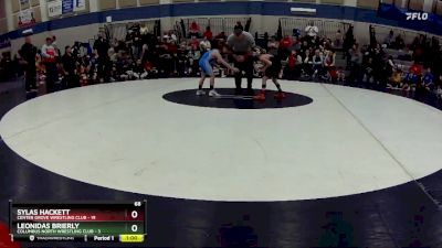 68 lbs Round 3 (3 Team) - Leonidas Brierly, Columbus North Wrestling Club vs Sylas Hackett, Center Grove Wrestling Club