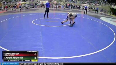 92 lbs Quarterfinal - Cannon Brelsford, Pleasant Hill Wrestling Club vs Chance Shirley, COBRA ALL STARS