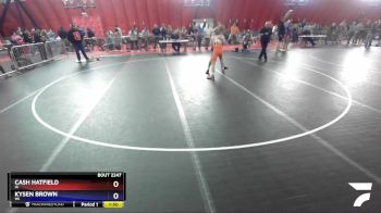 132 lbs Cons. Round 3 - Cash Hatfield, IA vs Kysen Brown, WI