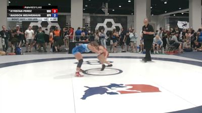 105 lbs Cons. Semis - Kyrstan Perez, Westmoore Wrestling Club vs Madison Nieuwenhuis, Michigan Premier WC