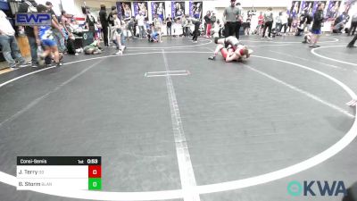 100 lbs Consolation - Jett Terry, Duncan Demons vs Blake Storm, Blanchard Youth Wrestling