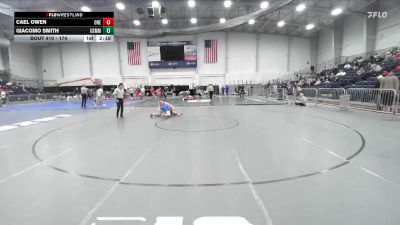 174 lbs Quarterfinal - Cael Owen, Oneonta State vs Giacomo Smith, Merchant Marine