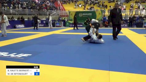 BERNARDO RAUTTE BERNERT vs MATHEUS DE BITENCOURT NAZARIO 2023 Brasileiro Jiu-Jitsu IBJJF