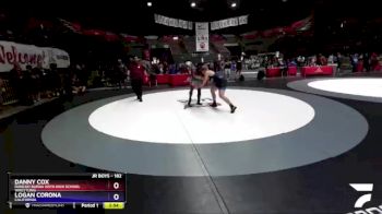 182 lbs Champ. Round 2 - Danny Cox, Rancho Buena Vista High School Wrestling vs Logan Corona, California