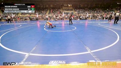 55 lbs Consi Of 32 #2 - Kolvin Sforza, Rising Kingz vs Brayson Higdon, No Limit Wrestling Club