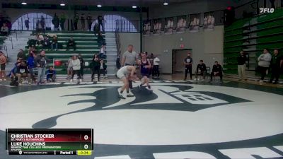 106 lbs Cons. Semi - Christian Stocker, St. Mary`s Rutherford vs Luke Houchins, Benedictine College Preparatory School