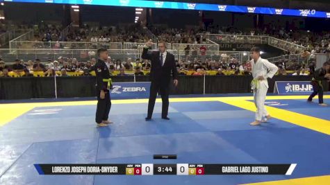Gabriel Lago Justino vs Lorenzo Joseph Doria-Snyder 2025 Pan Kids Jiu-Jitsu IBJJF Championship