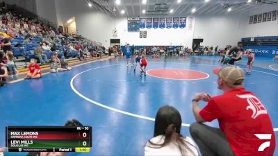 53 lbs Quarterfinal - Max Lemons, Natrona Colts WC vs Levi Mills, Douglas WC