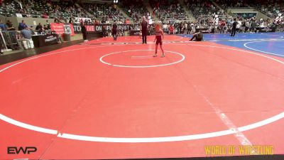 46 lbs 5th Place - Riley Tarwater, Eufaula Ironheads Wrestling Club vs Braxley B Harjo, Sapulpa