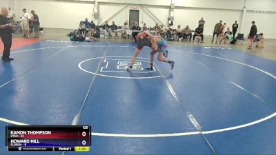 125 lbs Placement Matches (8 Team) - Kamon Thompson, Utah vs Howard Hill, Florida