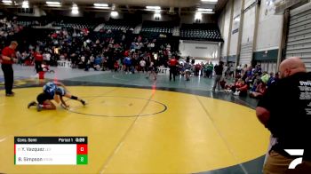 92-100 lbs Cons. Semi - Yarelli Vazquez, Lexington vs Brooklyn Simpson, Kansas Young Guns Wrestling Cl