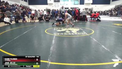 150 lbs Champ. Round 1 - Gabe Flores, La Habra vs Jake Jelus, Rancho Cucamonga