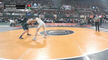 AA - 126 lbs 3rd Place Match - Noah Carlos, Billings Senior High School vs Zander Fuehr, Glacier (Kalispell)