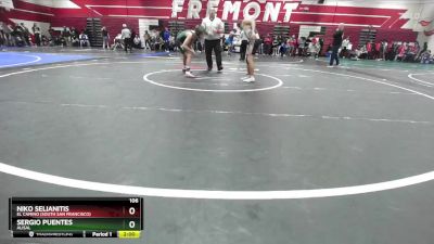 106 lbs Quarterfinal - Sergio Puentes, Alisal vs Niko Selianitis, El Camino (South San Francisco)