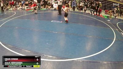 58 lbs Quarterfinal - Kaius Hermansen, Uintah Jr High Wrestling vs Craig Cowan, JWC