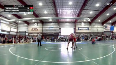 215 lbs Quarterfinal - Adrien Thomas, Valley vs Aiden Ornbaum, Elko