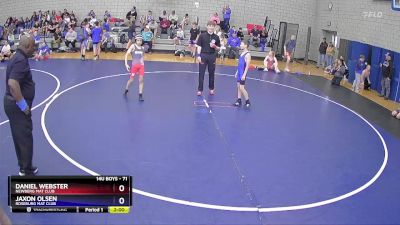 71 lbs Round 2 - Daniel Webster, Newberg Mat Club vs Jaxon Olsen, Roseburg Mat Club