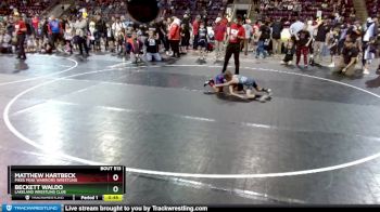 49 lbs Quarterfinal - Matthew Hartbeck, Pikes Peak Warriors Wrestling vs Beckett Waldo, Lakeland Wrestling Club