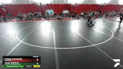 44-49 lbs Round 1 - Logan Chicantek, Wisconsin vs Miles Barclay, Laporte Wrestling Club
