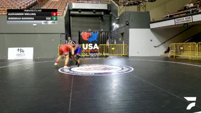 Cadet Boys Upper - 157 lbs Cons. Round 4 - Jeremiah Barrera, Firebaugh High School Wrestling vs Alexander Welling