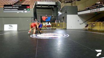 Cadet Boys Upper - 157 lbs Cons. Round 4 - Jeremiah Barrera, Firebaugh High School Wrestling vs Alexander Welling