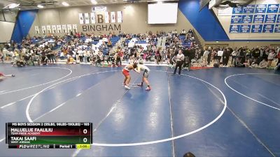 165 lbs Quarterfinal - Maluelue Faaliliu, Team Pride Academy vs Takai Saafi, West Jordan