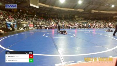 61 lbs Consi Of 16 #2 - Lukas Benedict, Sebolt Wrestling Academy vs Barrett Homer, Mustang Bronco Wrestling Club