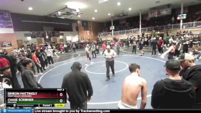 138 lbs Cons. Round 4 - Chase Scribner, Kellogg vs Simeon Mattingly, West Valley (Spokane)