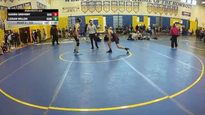 120 lbs Cons. Round 2 - Logan Miller, Harmony vs KADEN GREVERT, Cypress Creek H S