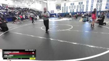 115 lbs Cons. Round 4 - Zoe Lopez, Charter Oak vs Vanessa Lozano, Elsinore