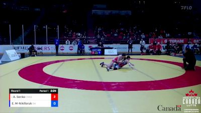 59kg Round 1 - Ashton Senko, Coast Wrestling Academy & Society vs Eveangelina Maxwell-Nikiforuk, Dinos WC