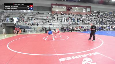 U23 Women - 68 lbs Cons. Round 2 - Sarina Bertram, MO vs Lydia Krauss, MI