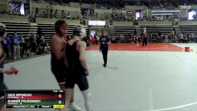 115 lbs Cons. Semi - Gunner Polikowsky, Chatfield vs Jack Grygelko, Centennial