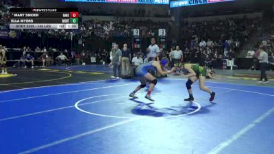 140 lbs Quarterfinal - Mary Snider, Rancho Bernardo (SD) vs Ella Myers, Monterey (CC)