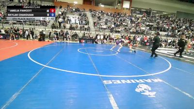 U23 Women - 68 lbs 5th Place Match - Amelia Fawcett, AK vs Skylah Chakouian, RI