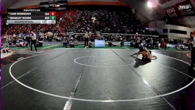 6A 190 lbs Quarterfinal - Bradley Bones, Meridian vs Liam Rodebush, Caldwell