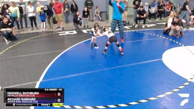 43 lbs Round 1 - Maxwell Rathburn, Mid Valley Wrestling Club vs Richard Barnard, Anchor Kings Wrestling Club