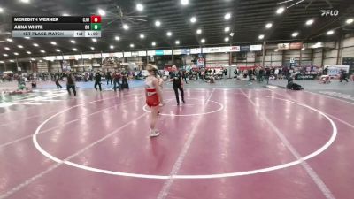 106 lbs 1st Place Match - Meredith Werner, Chadron Jr Wrestling vs Anna White, Central Cass