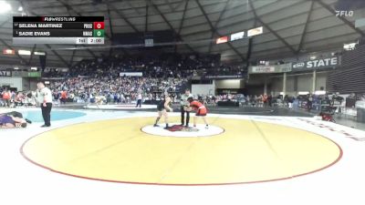 Girls 2A 155 lbs Champ. Round 2 - Sadie Evans, North Mason (Girls) vs Selena Martinez, Prosser (Girls)