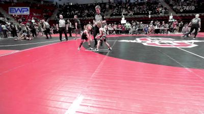 46 lbs Consi Of 16 #1 - Jackson Cauldwell, Skiatook Youth Wrestling vs Lane Pankaskie, Claremore Wrestling Club